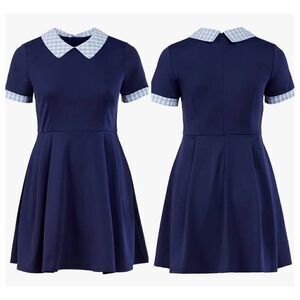 Unique Vintage Gwinnie B Gingham Collar Fit and Flare Dress Plus Size 3X